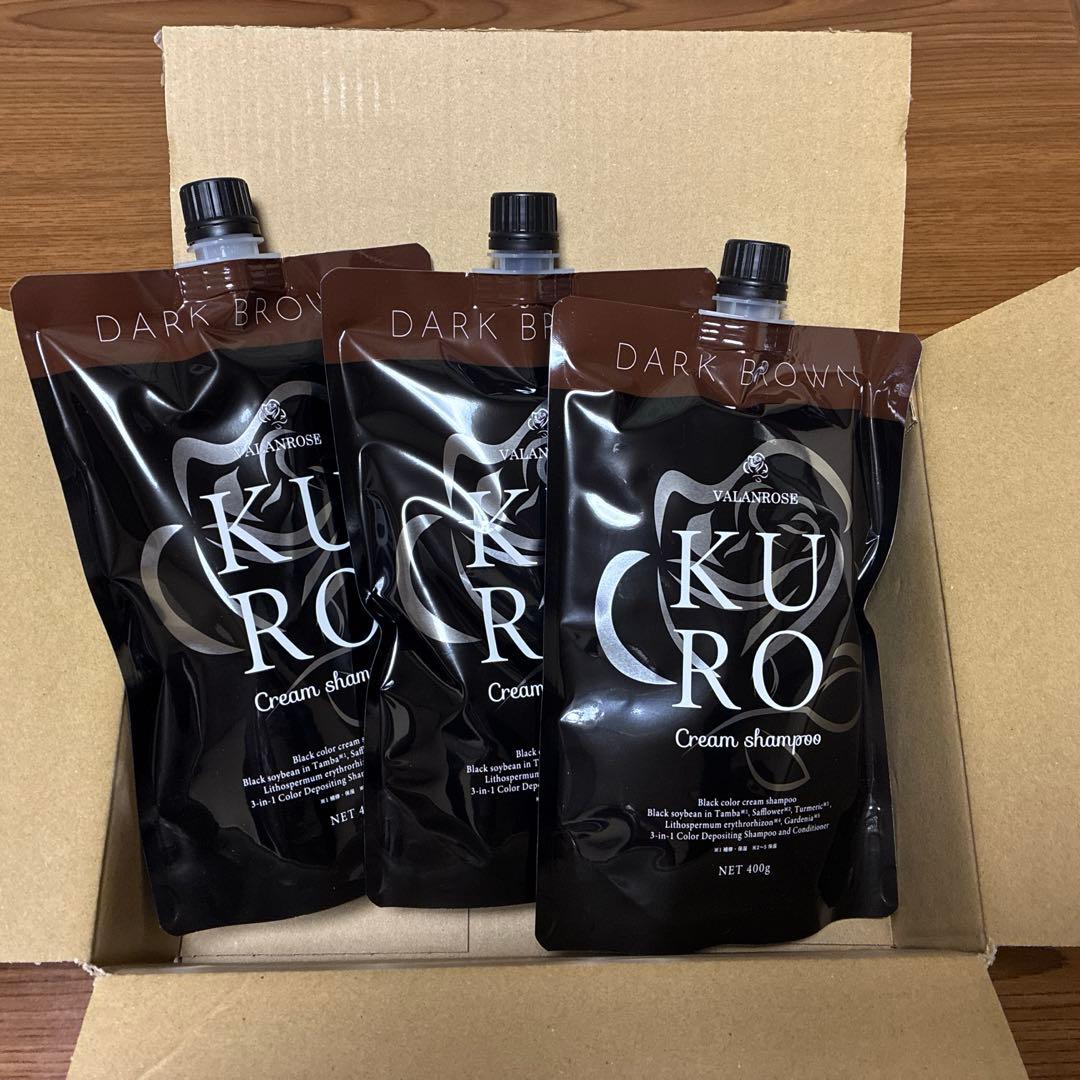 バランローズKUROクリームシャンプーダークブラウン✖️3個