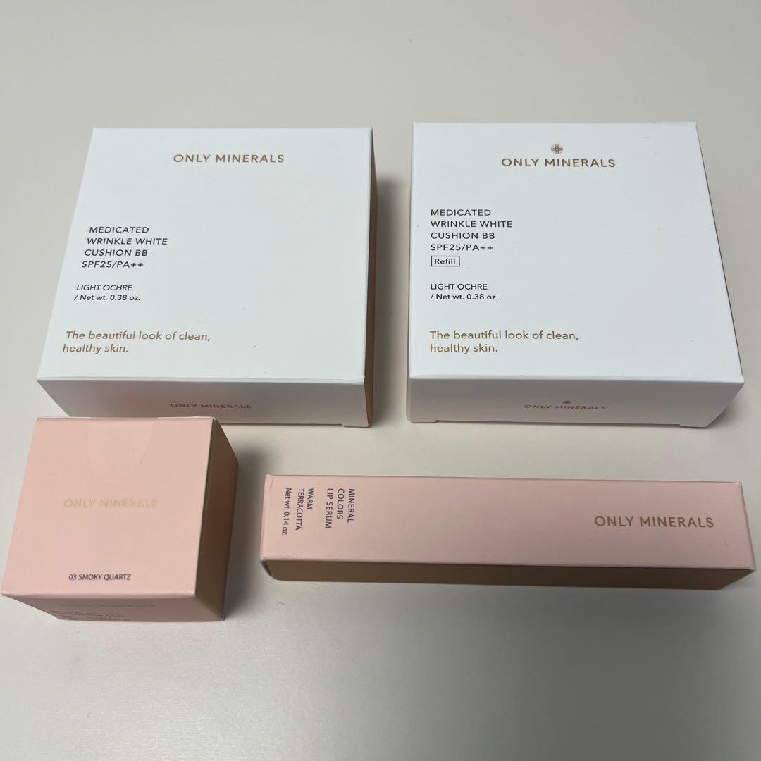オンリーミネラル 薬用 リンクルホワイト クッションBB等の4点セット