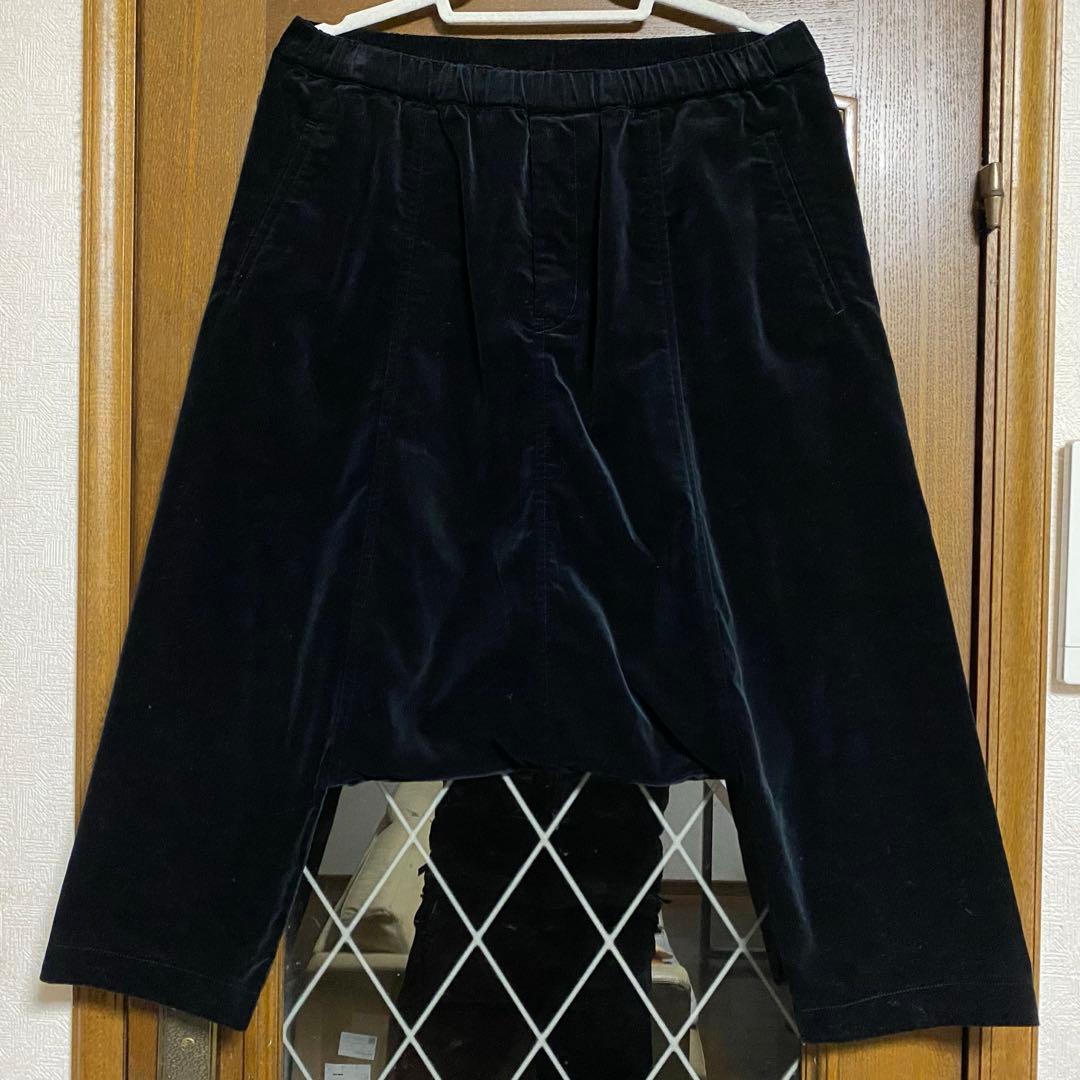ブラック コムデギャルソン ベロア サルエルパンツ 黒 S Garcons