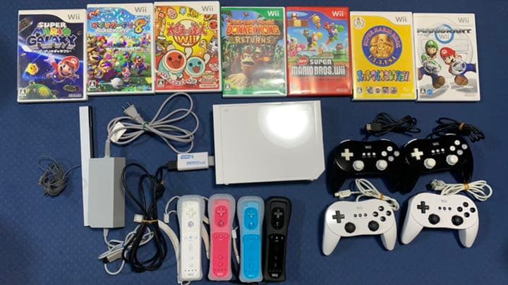 Nintendo Wii 本体 付属品 ソフト クラシックコントローラ セット