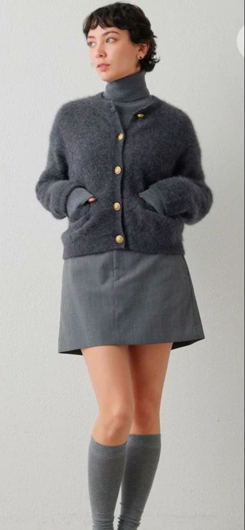 Whim Gazette(ウィム ガゼット) ウールギャバミニスカート