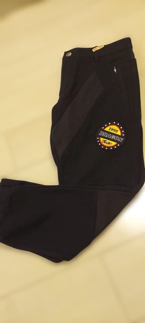 冬用　DRAGON ブラックパンツ　ジョガーパンツ