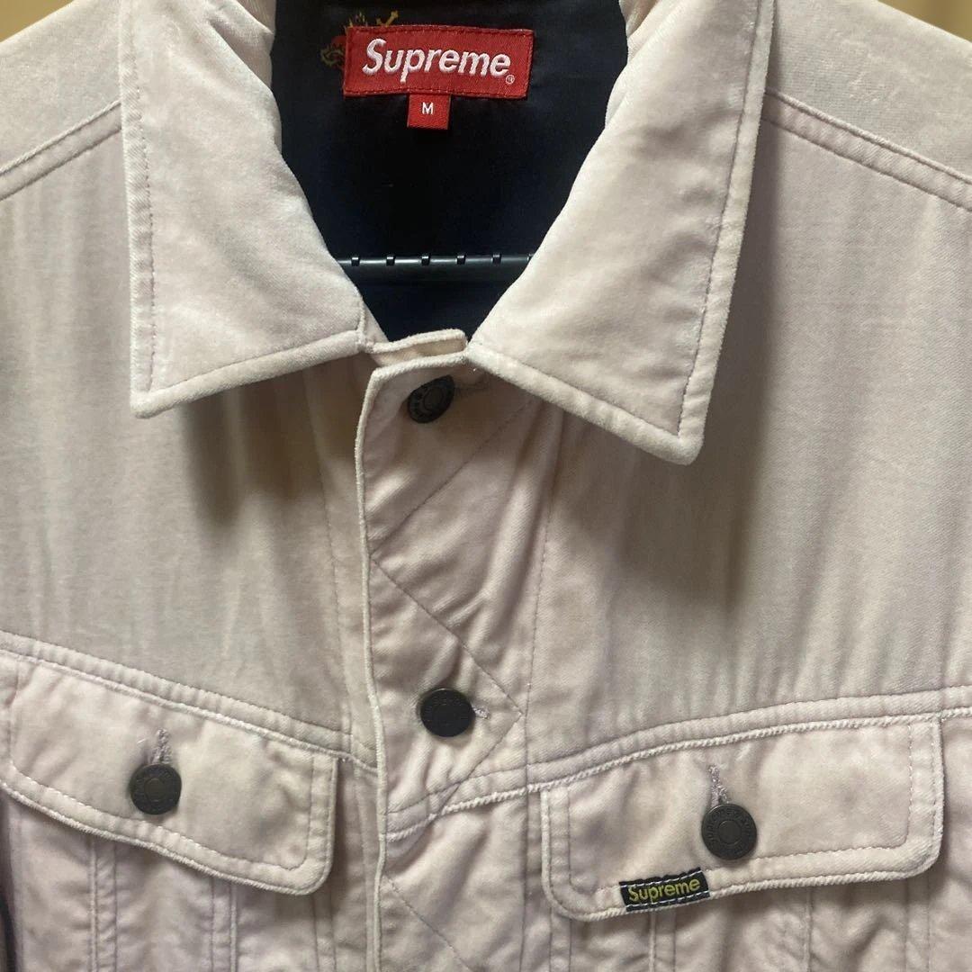 Supreme ベルベット　トラッカー　ジャケット　シュプリーム　ジージャン　M