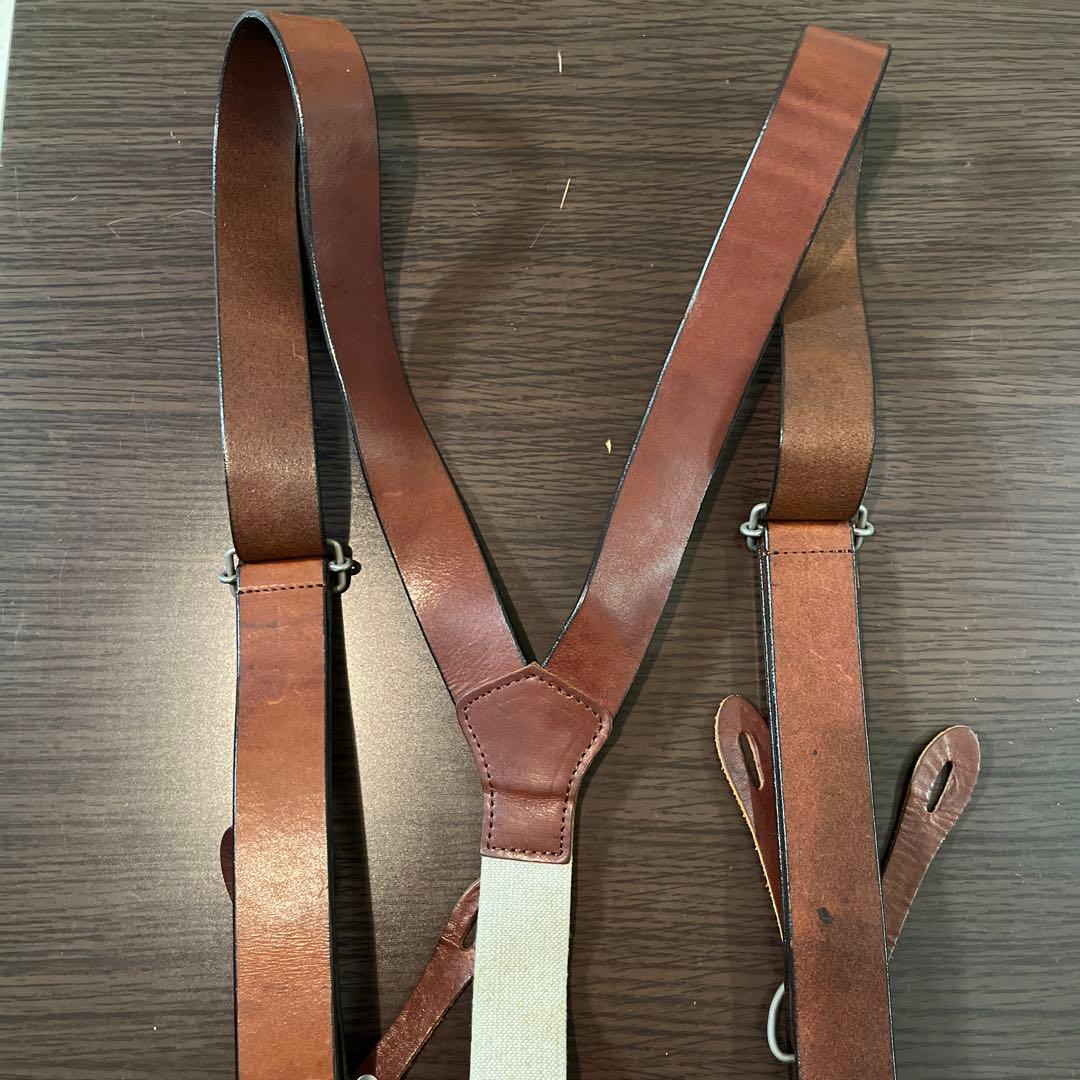 リーバイス サスペンダー ベルト レザー ボタン用