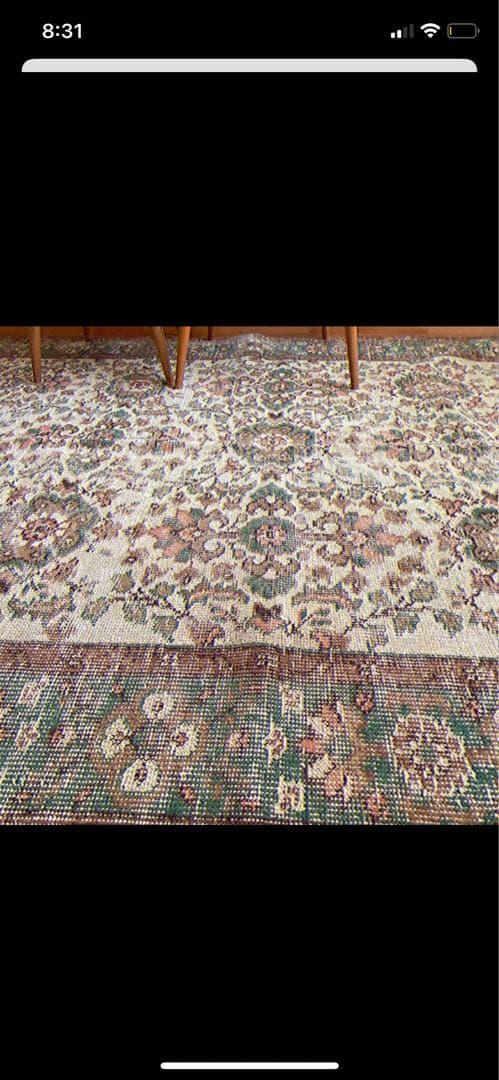 トルコ製ヴィンテージラグ♡アンティークペルシャ中東絨毯オリエンタルエスニック