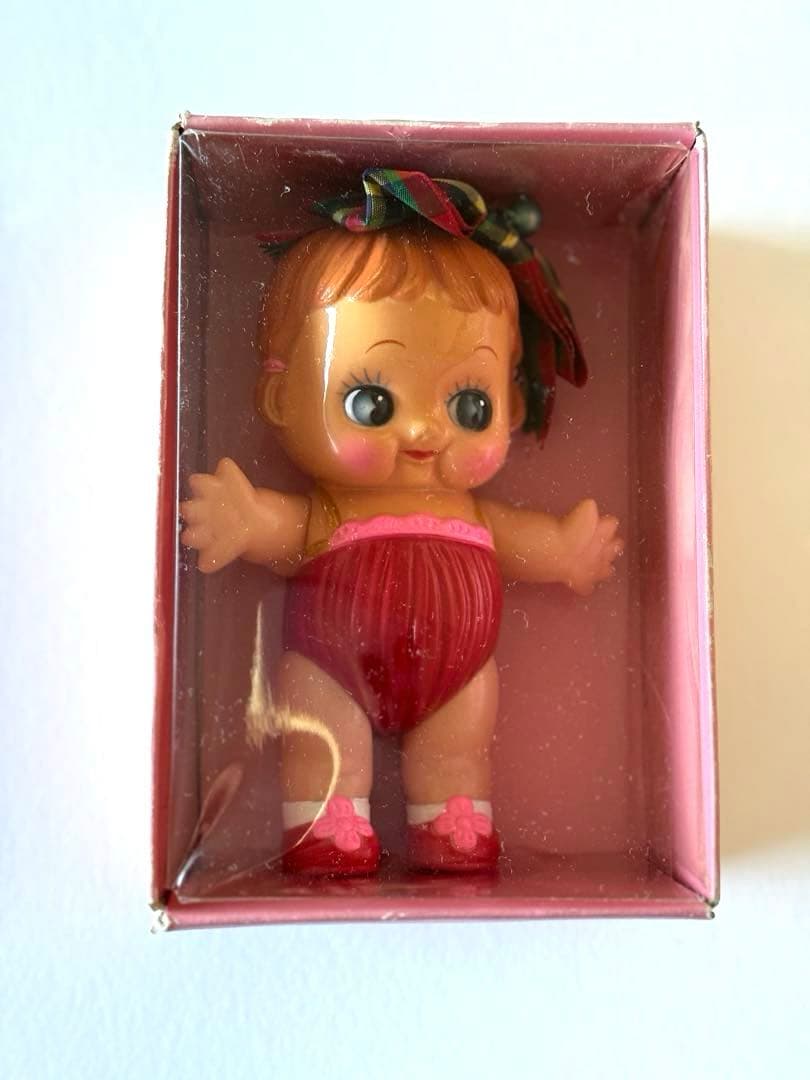 セキグチ 懐かしのセルロイド人形 復興版リボン少女 レトロ 1985年