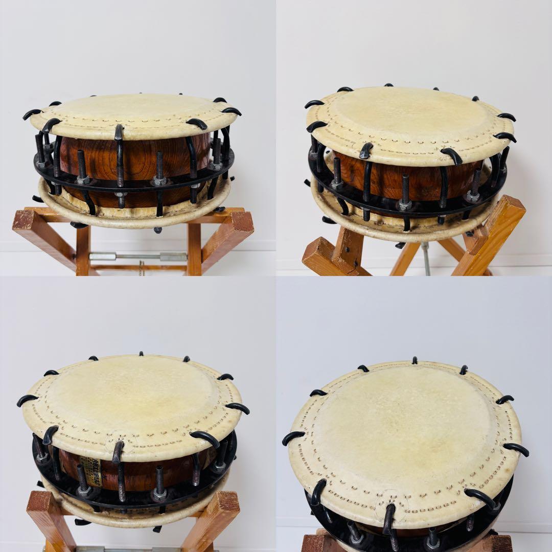 締太鼓　ボルト締め 和太鼓　立奏台付き　2丁掛け