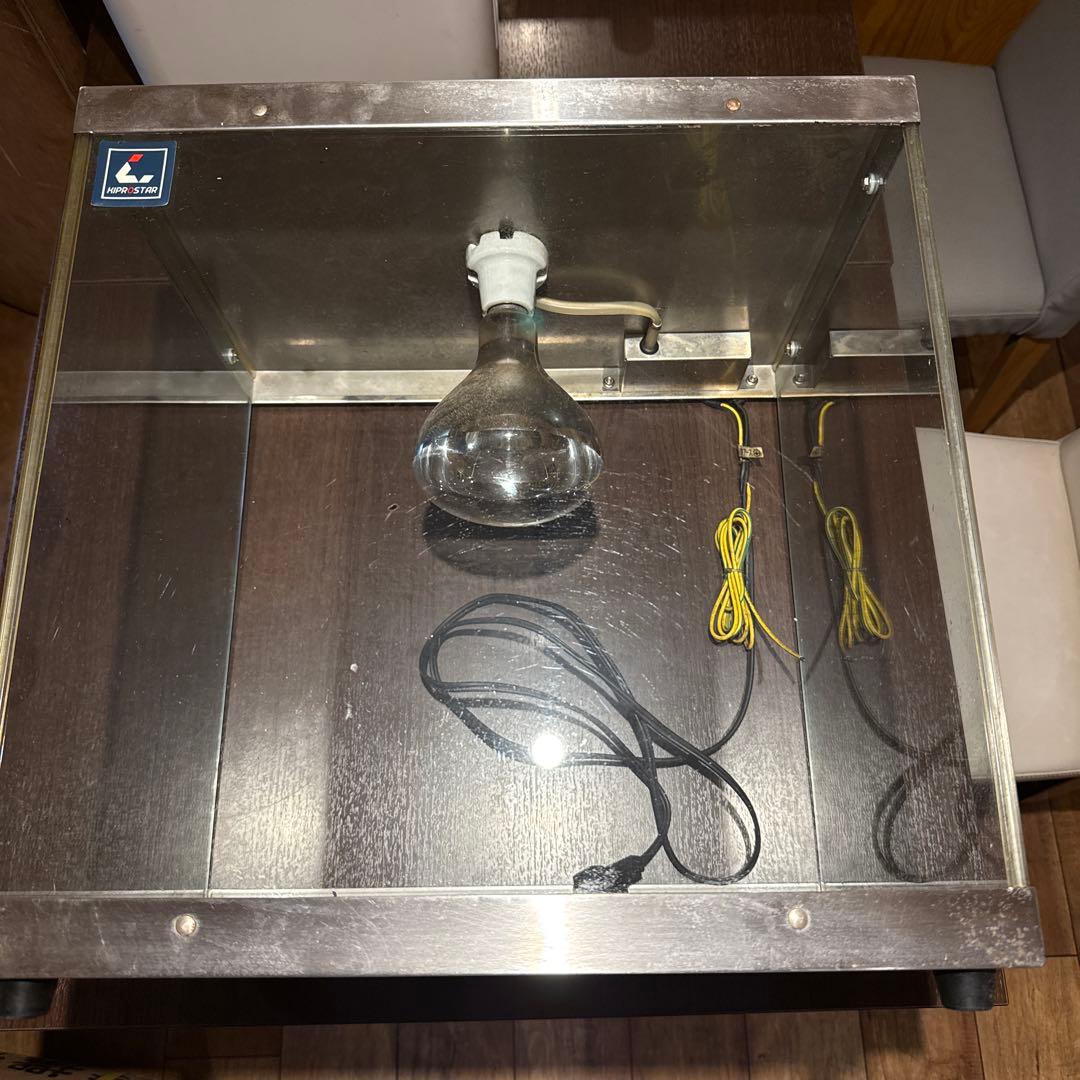 業務用フードケース ホットショーケース 3面ガラス(背面扉なし)