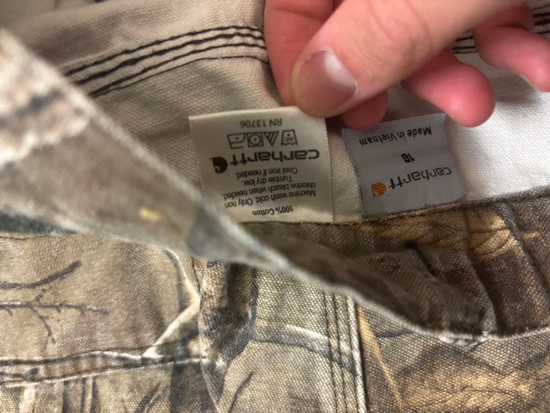 カーハート リアルツリーカモ ミリタリー ワークパンツ