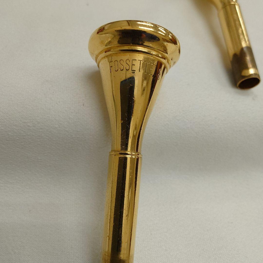 Fosset フレンチホルンマウスピース 金メッキ2個セット