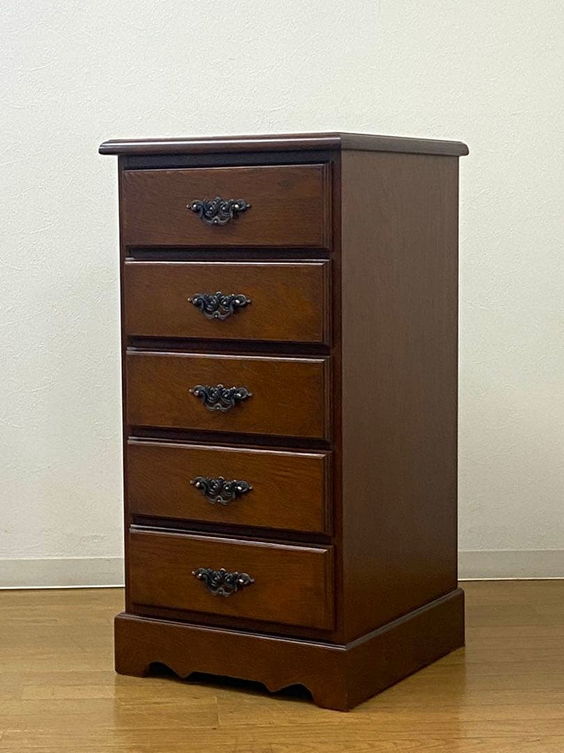 越後民芸 木製 チェスト 箪笥 引き出し 収納 5段