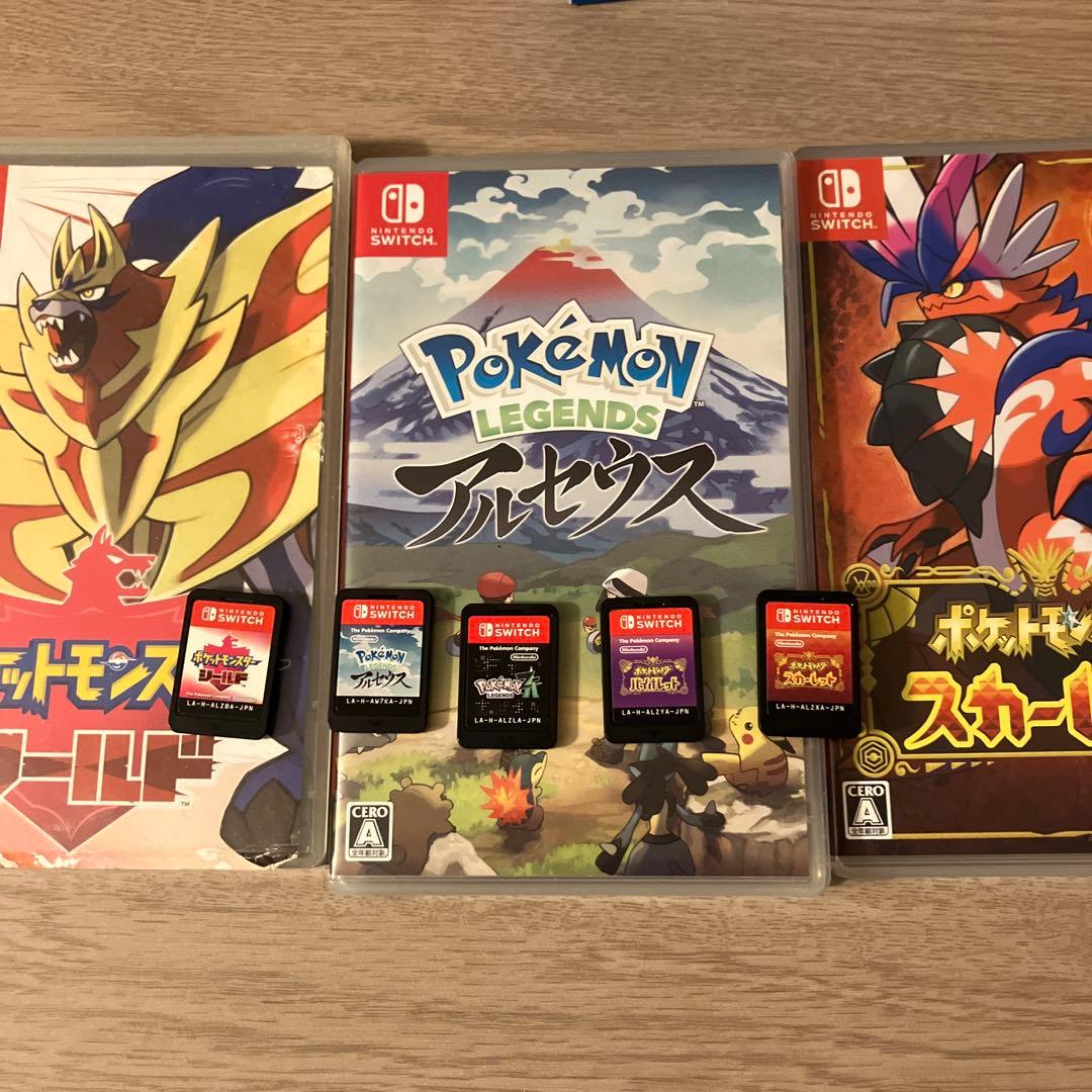 switch ポケモンza アルセウス　スカーレット　バイオレット　シールド