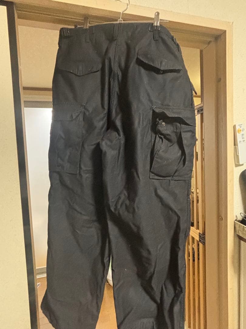 牛*様 実物 US ARMY M-65 フィールドパンツ 後染め ブラック