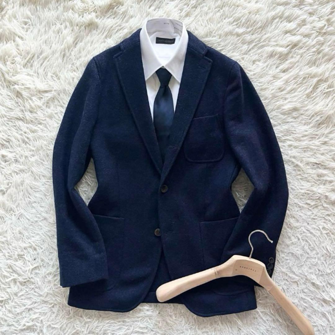 <美品>BOGLIOLI dover ネイビー ウール ジャケット サイズ46