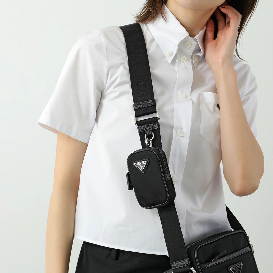 【PRADA】 Re-Nylon xサフィアーノレザー ショルダーバッグ正規品