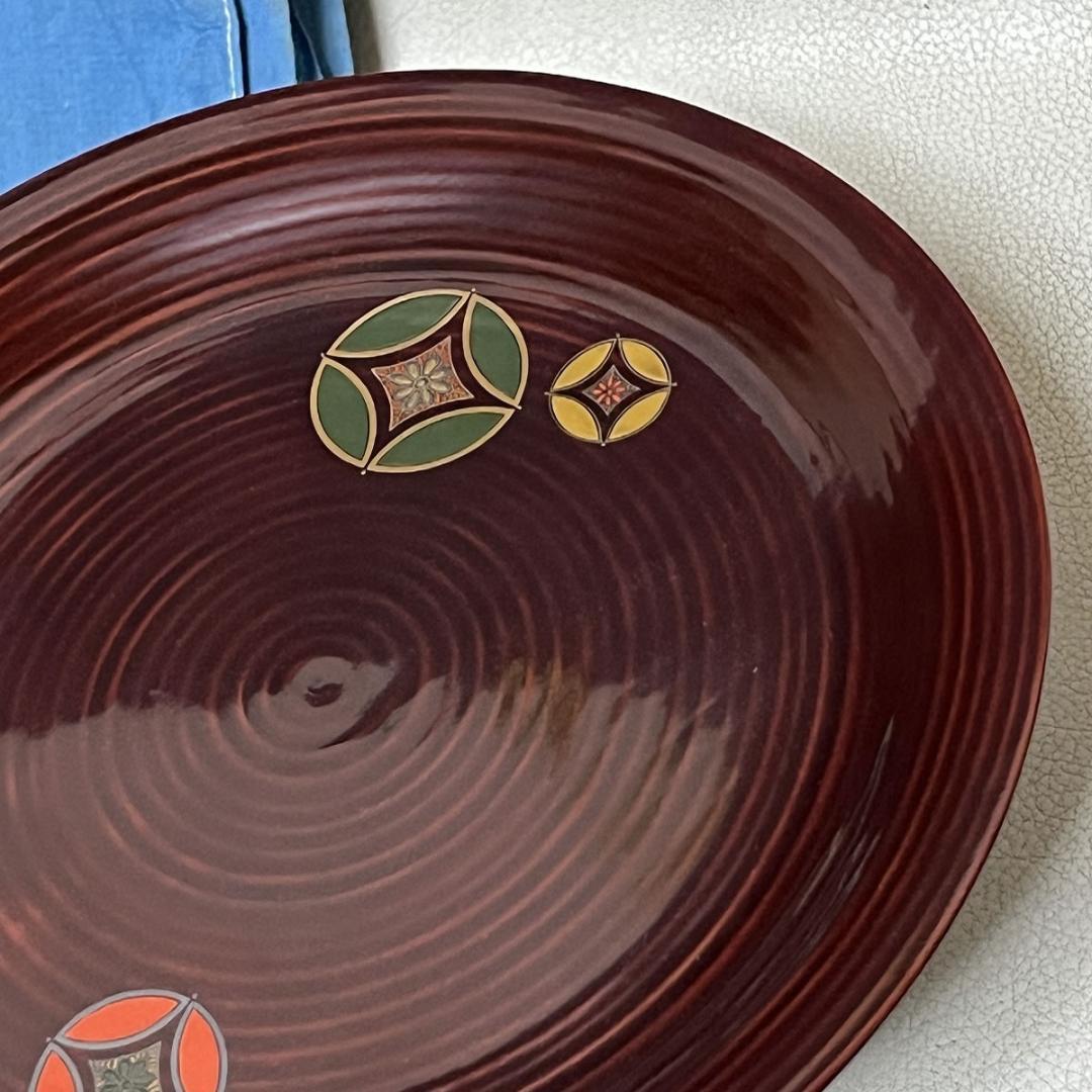 蒔絵 高坏 平安 陽光堂 共箱 木製 菓子器 茶道具 【k3271】