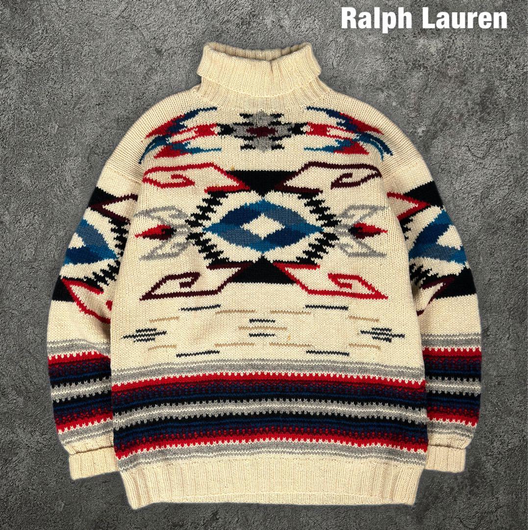 Ralph Lauren 80s 90s ネイティブ柄 ニット ラルフローレン