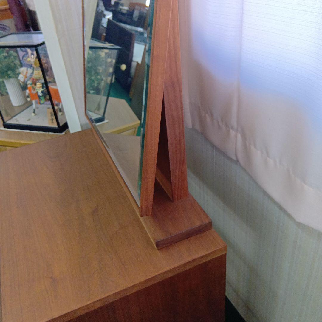 展示品 アカセ木工 モアレ ス ウォールナット 材 木製ドレッサー・鏡台、椅子付