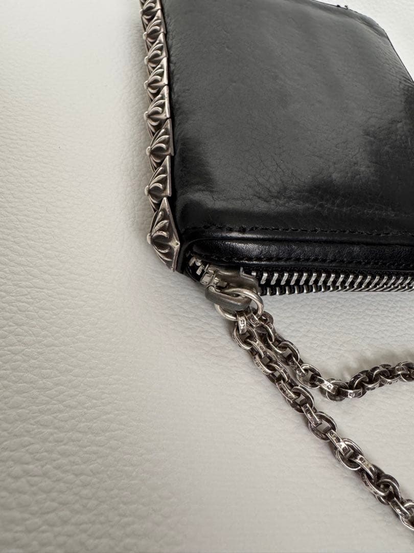 3 SIDE ZIP 3サイドジップ サイドピラミッドスタッズレザーウォレット