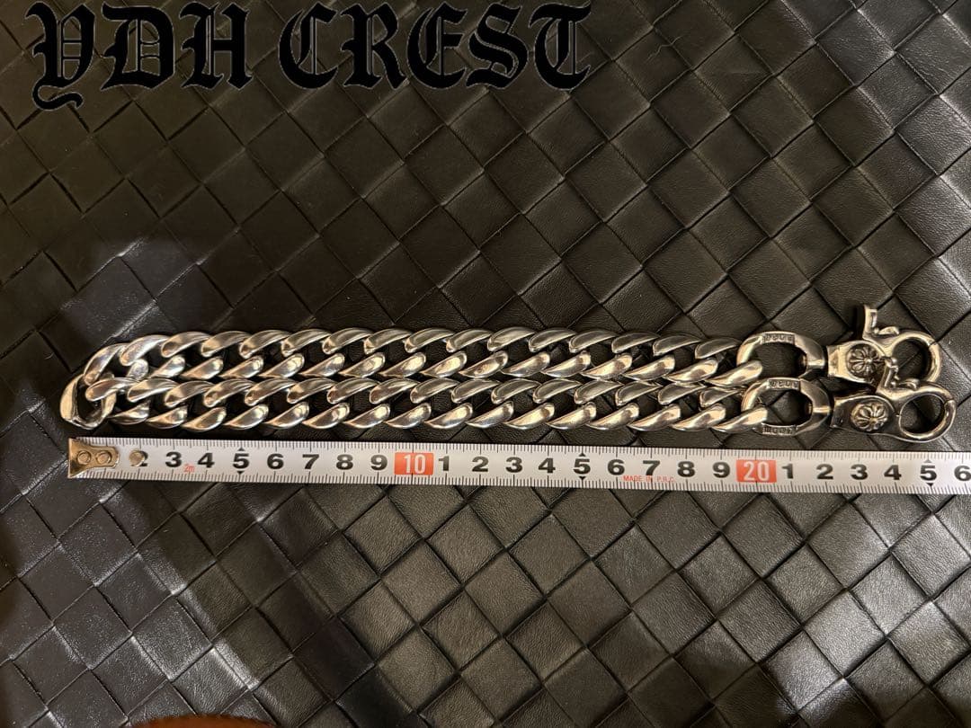 ★ZKKWCN　ウォレットチェーン　重厚クロスチームウォレットチェーン　刻印有り