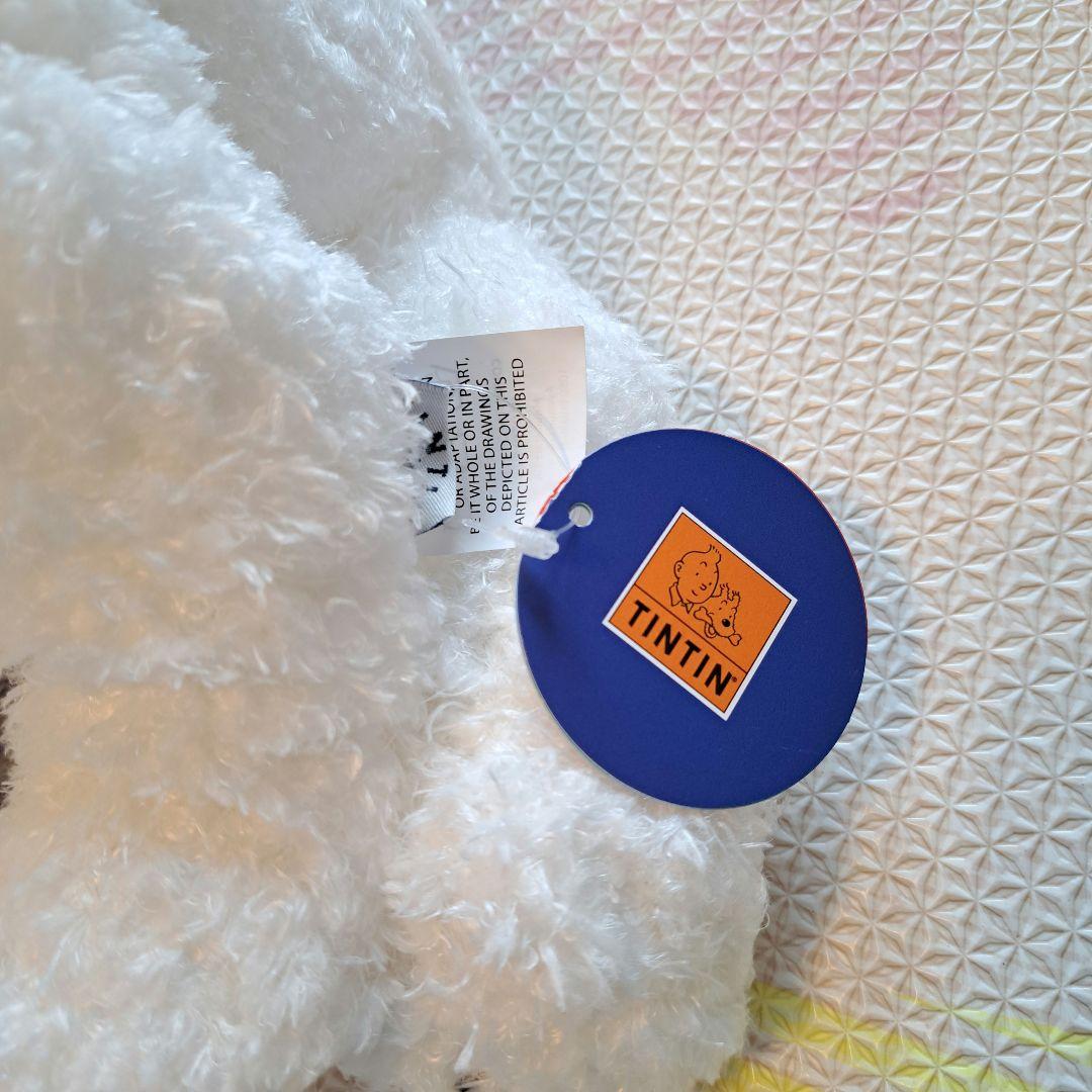 タンタンの冒険　スノーウィ　犬　ぬいぐるみ　TINTIN 白い　箱付き　筒