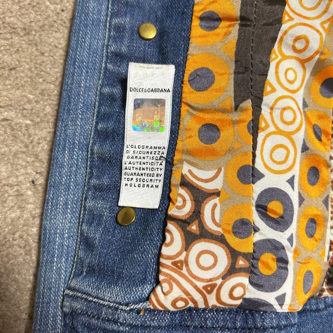 D&G ドルチェ＆ガッバーナ ファー襟デニムジャケット M（S相当） イタリア製