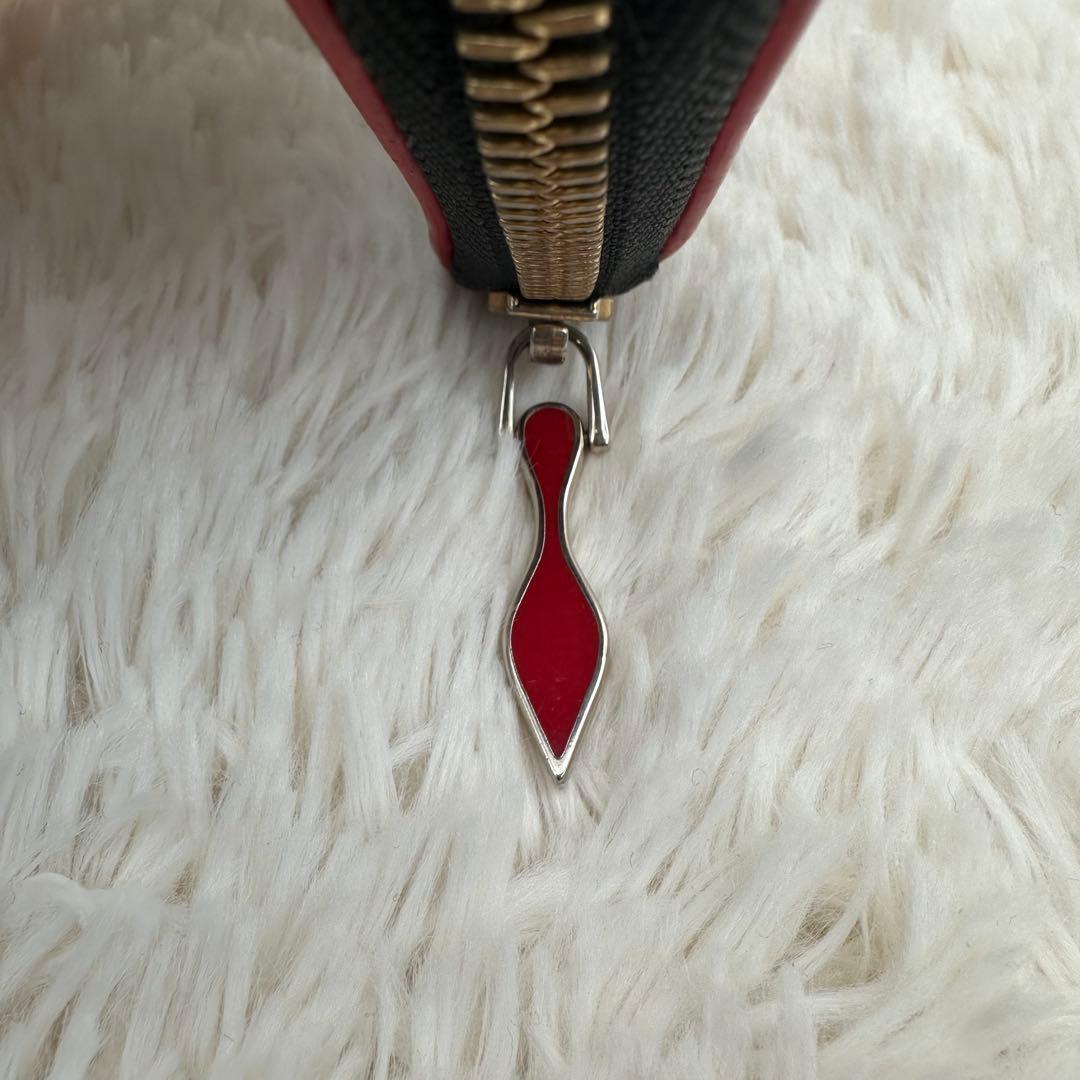 ✨美品✨ルブダン　ケース　スタッズ　パネトーネ　レオパード　エナメル　赤