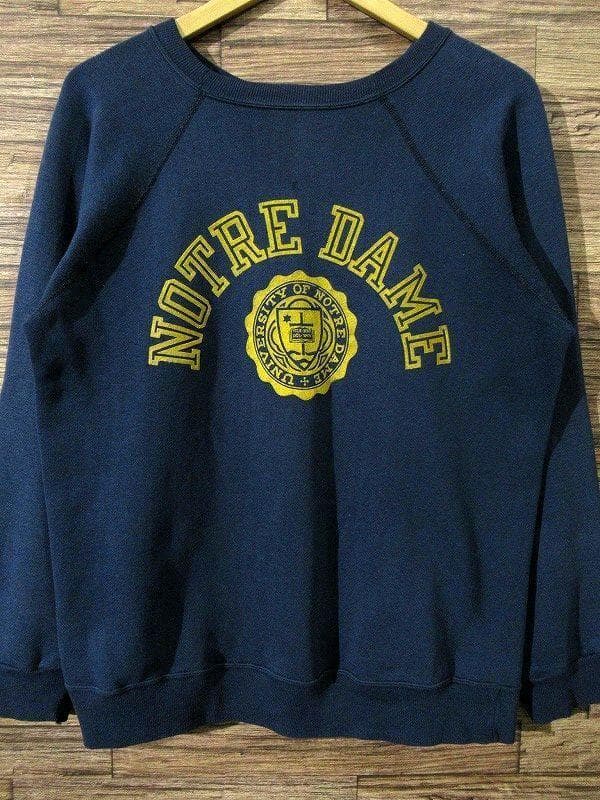 80s USA製 チャンピオン トリコタグ フロッキー プリント スウェット L