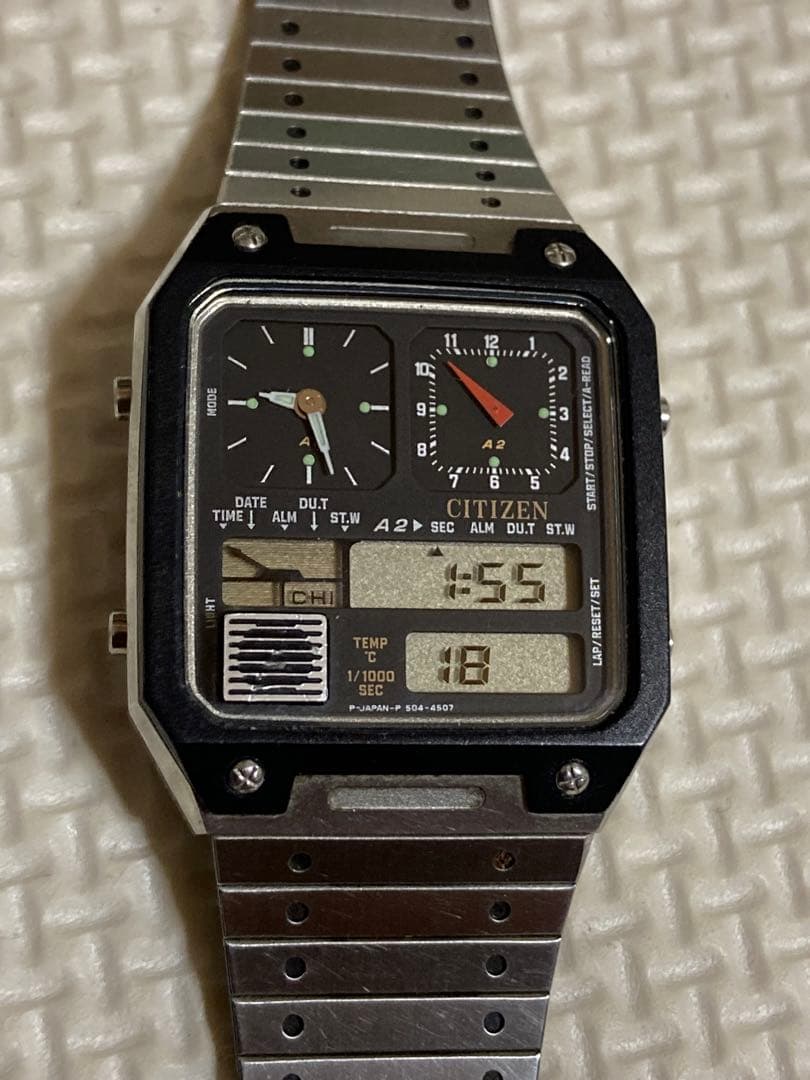 訳あり シチズン サーモセンサー 8981-084535 アナデジテンプ