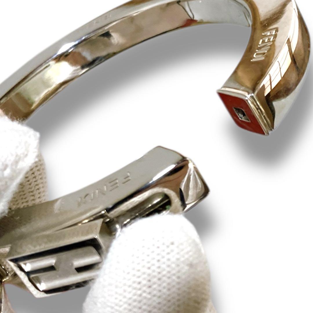 フェンディ 良品 アイコニック リングチャーム ストラップ Dカン シルバー