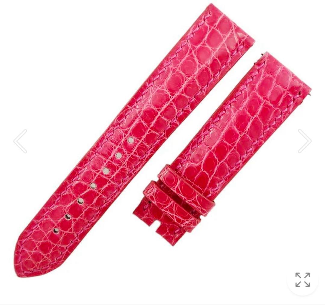 レディース 純正 クロコ 替え ベルト 18mm ピンク