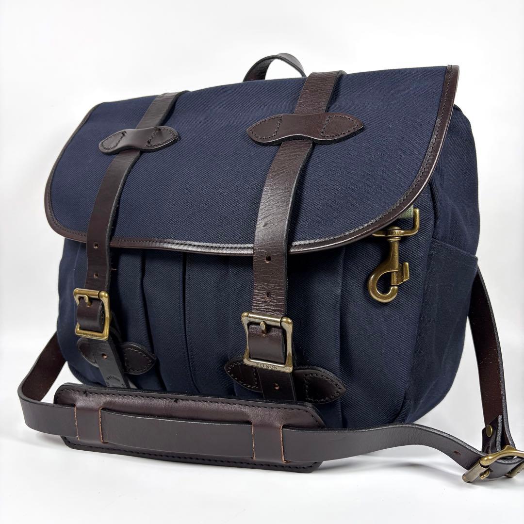 【美品】FILSON フィルソン フィールドバッグ Мサイズ ネイビー