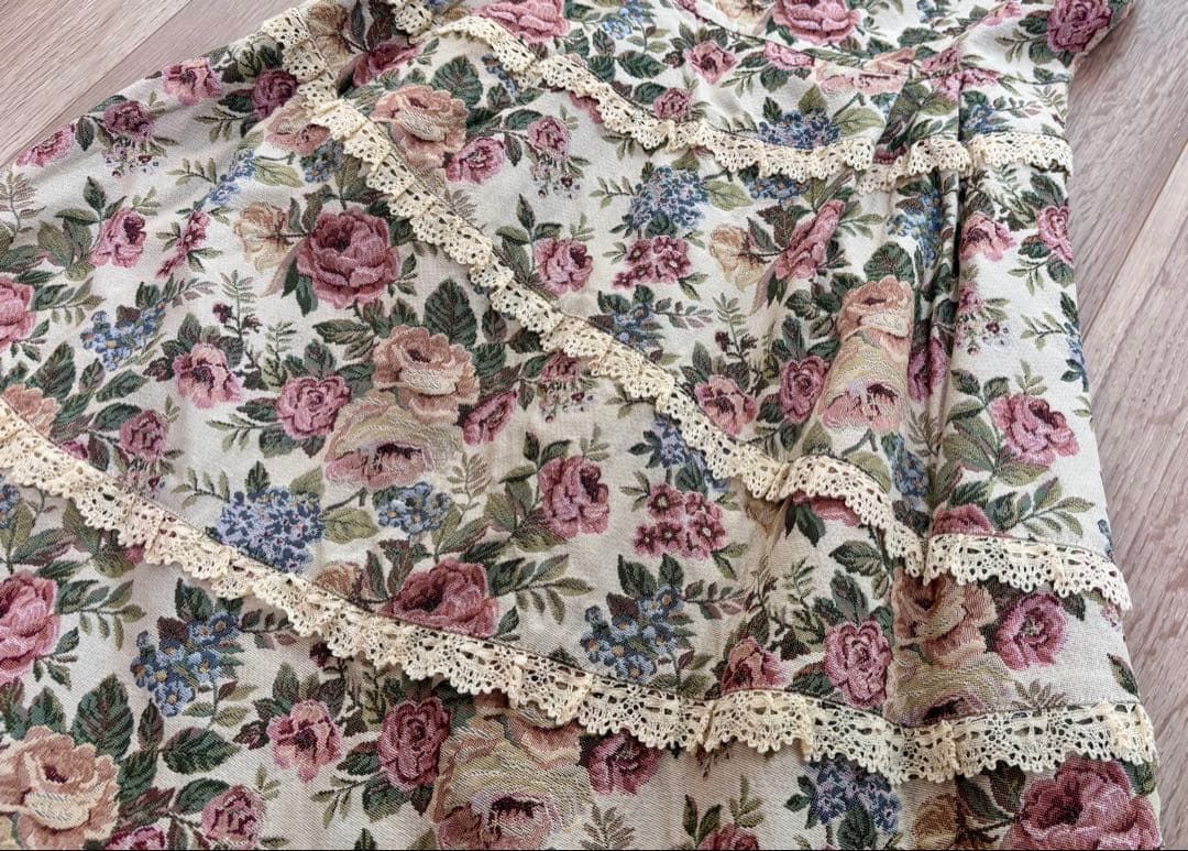 エミリーテンプルキュート薔薇ゴブラン＆レースJSK ワンピ 美品