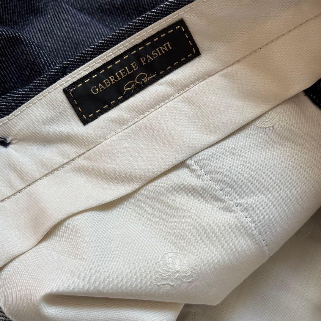 【極美品】ガブリエレ パジーニ ウールツイル サルエルスラックス ネイビー