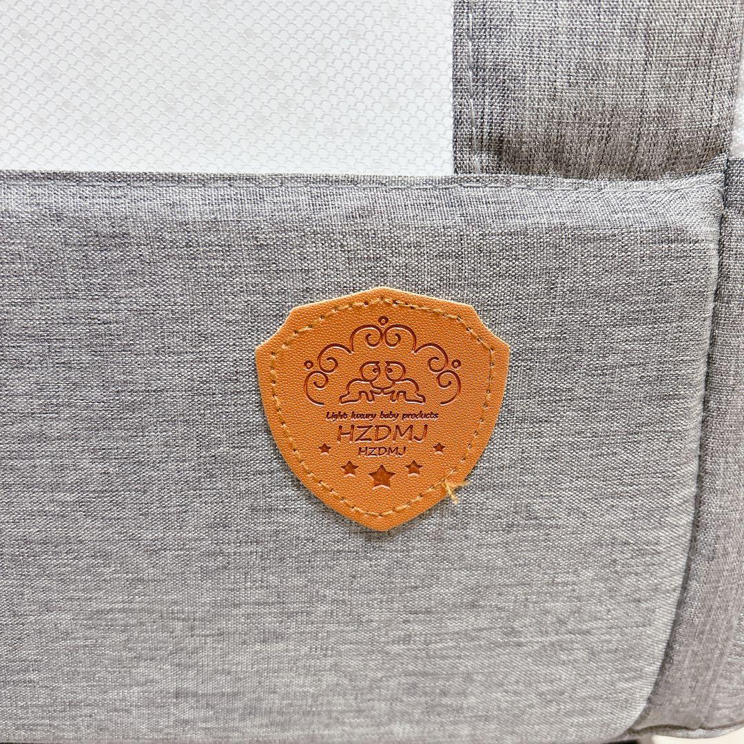 【美品】HZDMJ ベビーベッド グレー