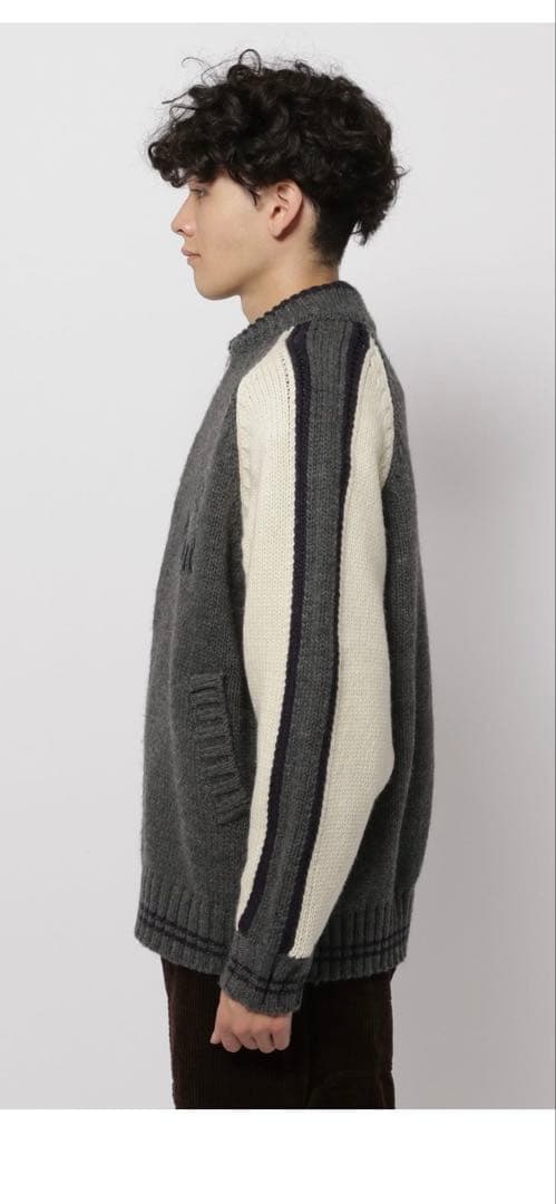 スカジャン風ニットブルゾン　ニコアンド