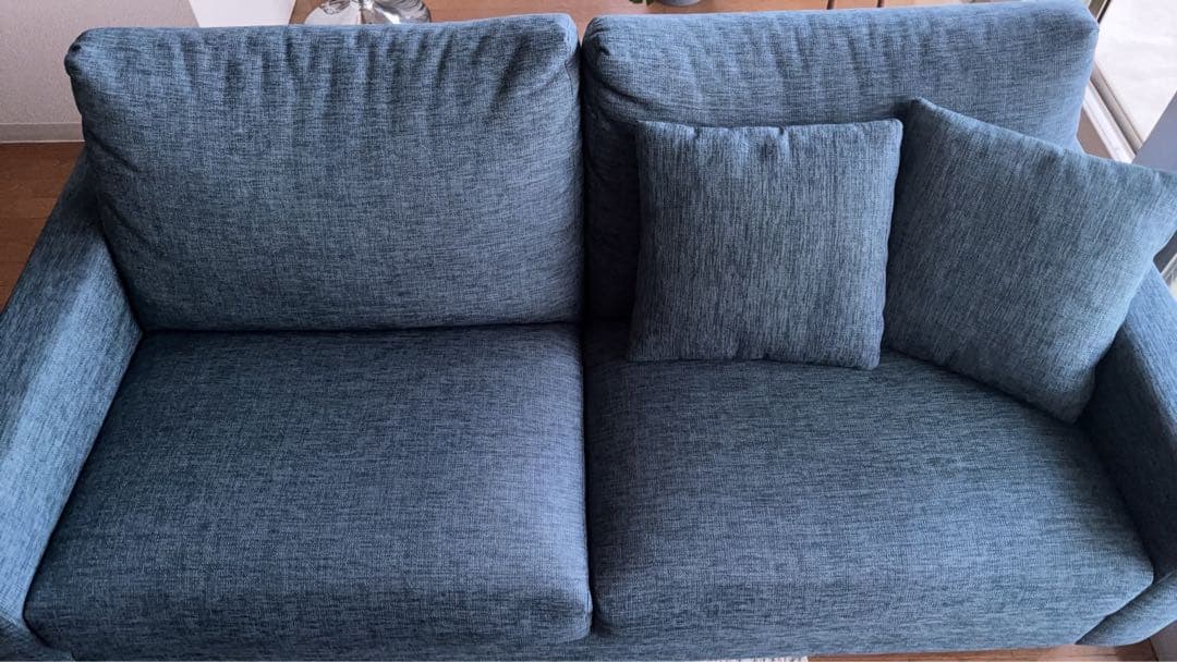 ニトリ　Nポケット　A7 3人掛けソファ　ターコイズブルー