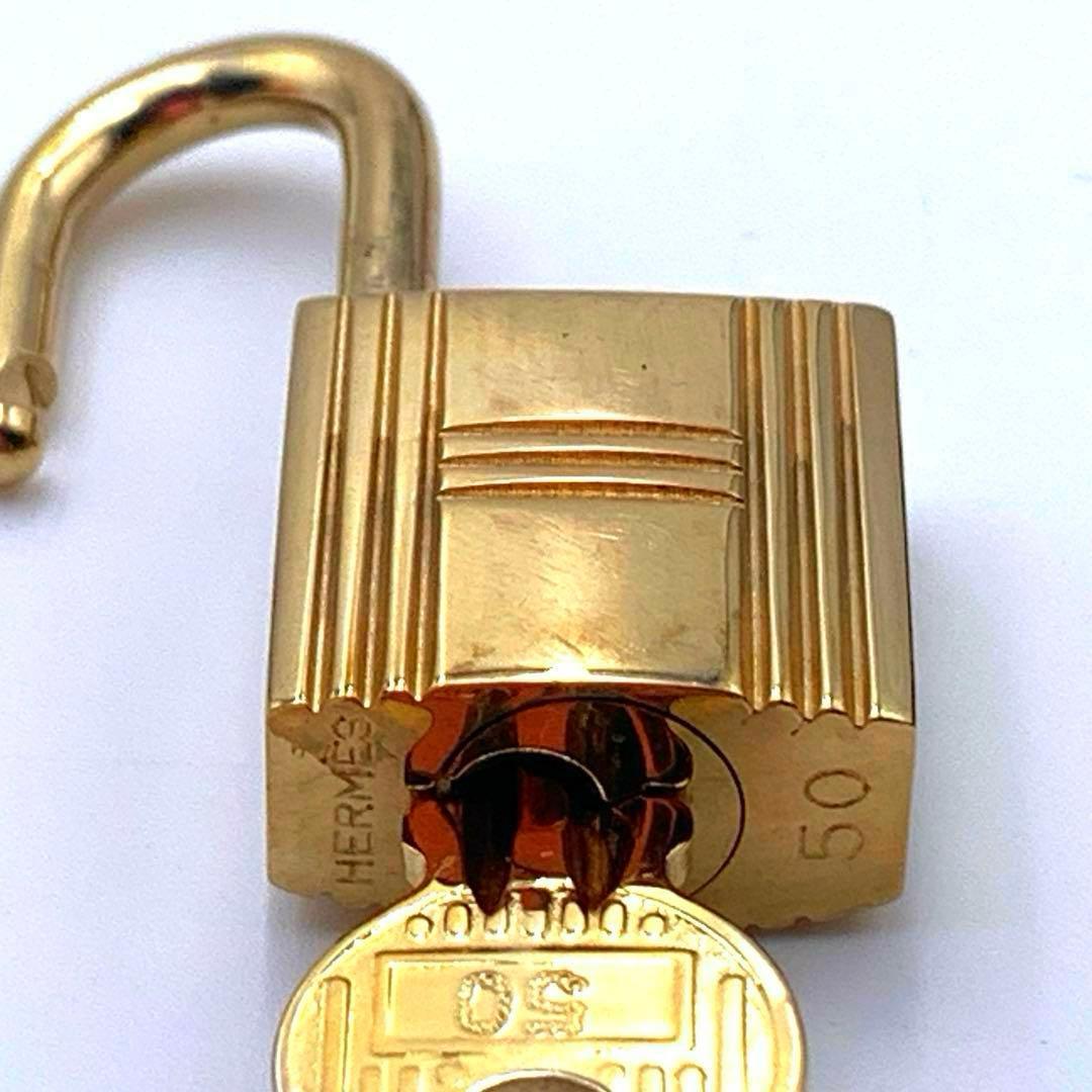 HERMES エルメス カデナ 50番 ゴールド 24Kメッキ 鍵付き 南京錠