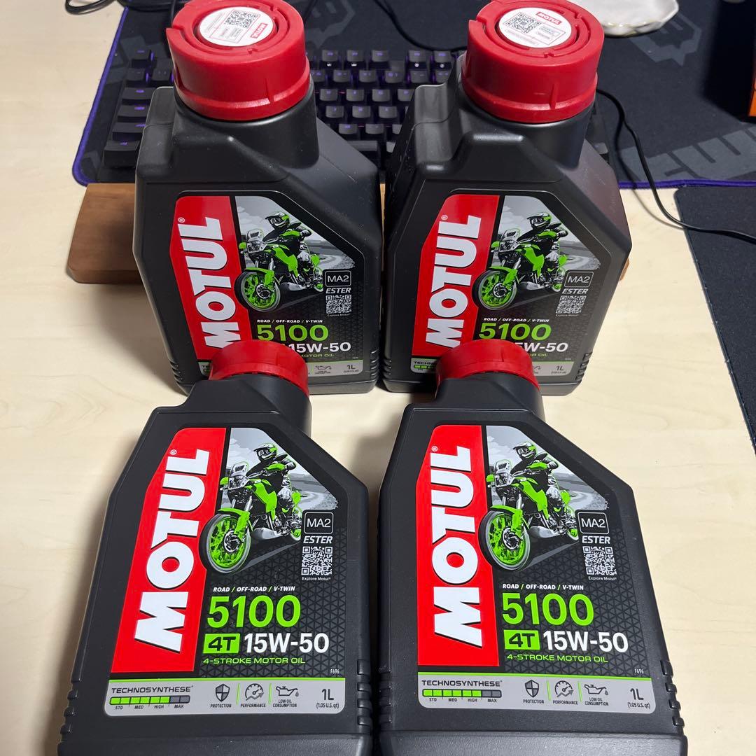 MOTUL 5100 4T 15W-50 オイル 1L×4本