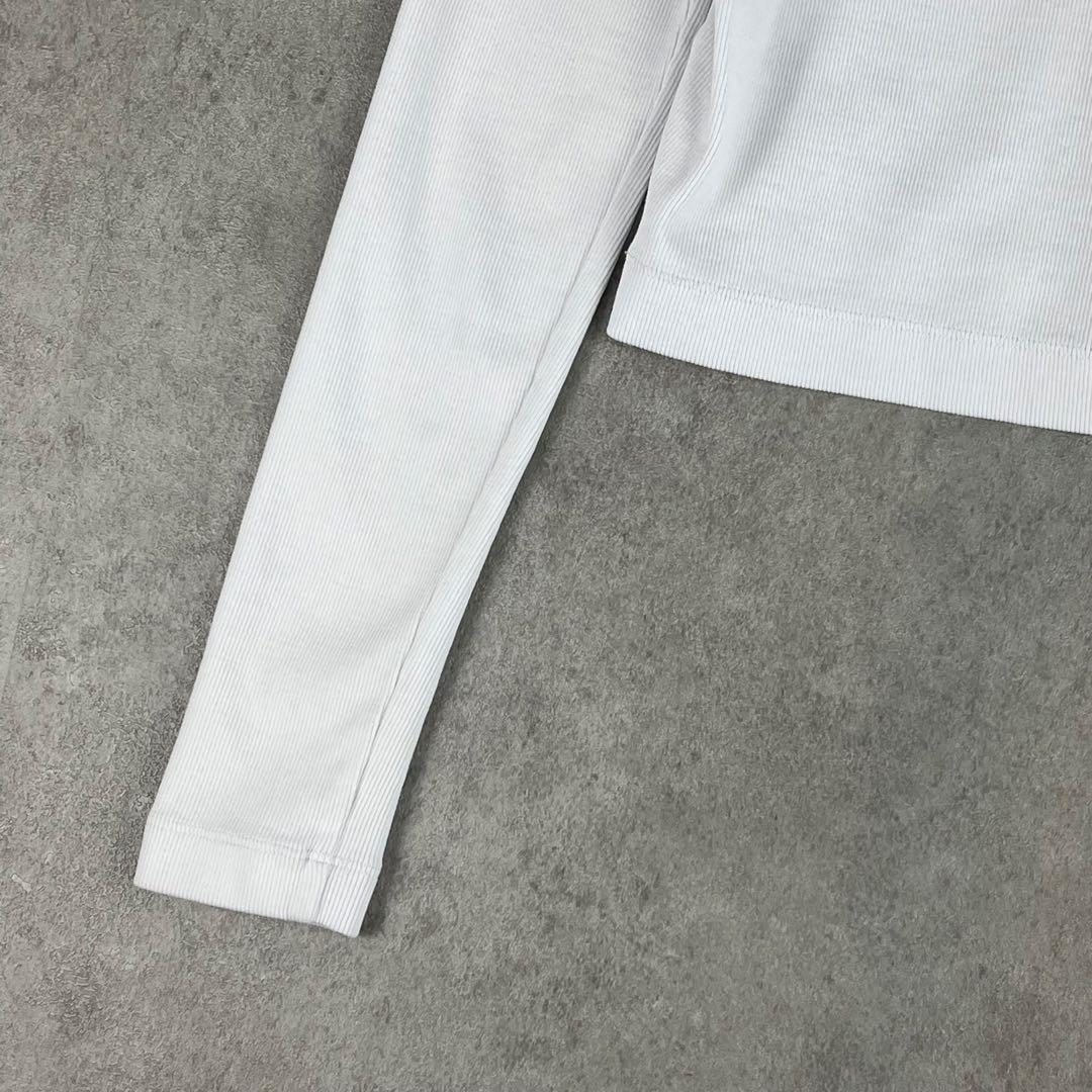 大人気 DIESEL ディーゼル（S）ホワイト 長袖 クロップドTシャツ