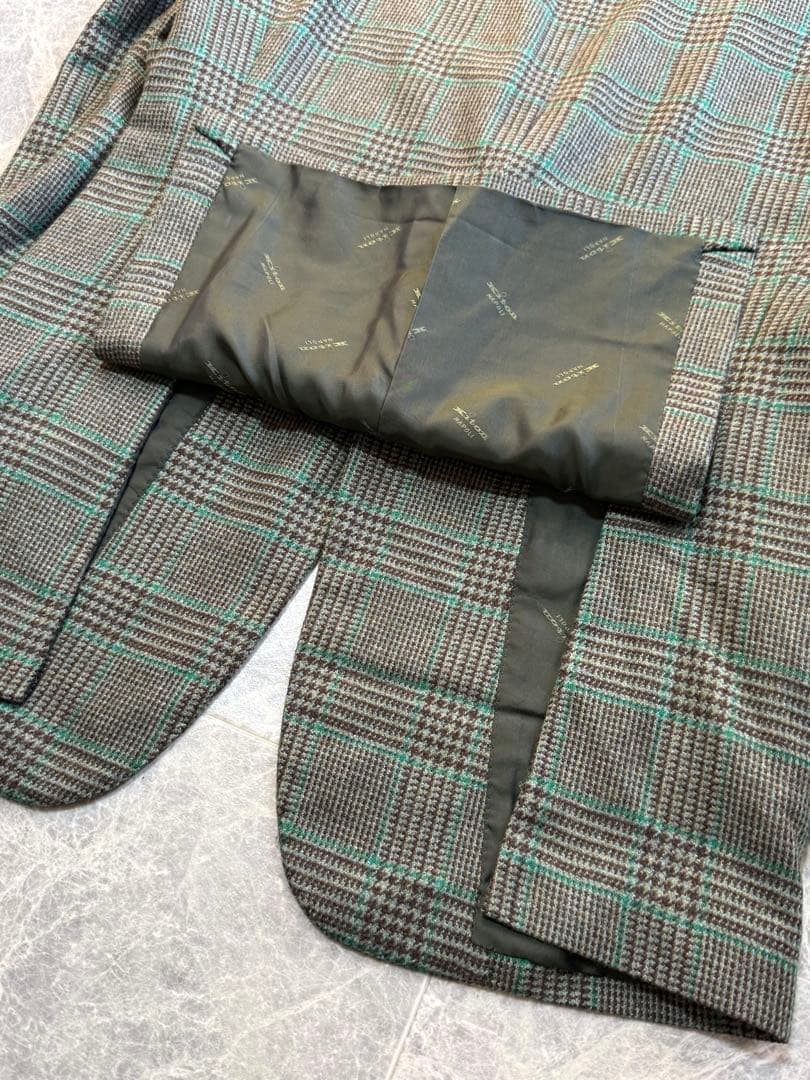 KITON キートン 100% カシミヤ テーラードジャケット チェック柄 48