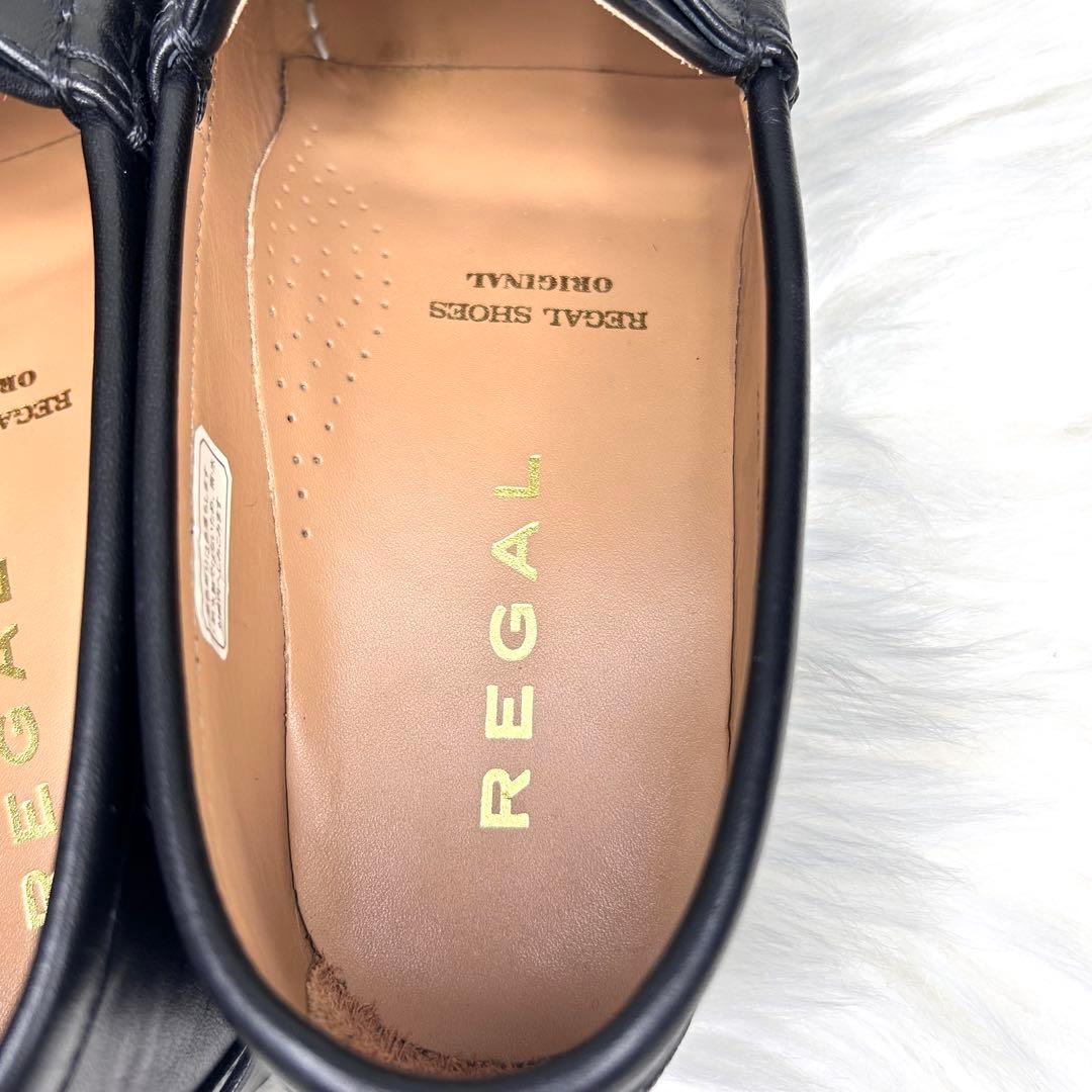 ✨美品✨【リーガル】ビットローファー 本革 黒 W83D 金具 24