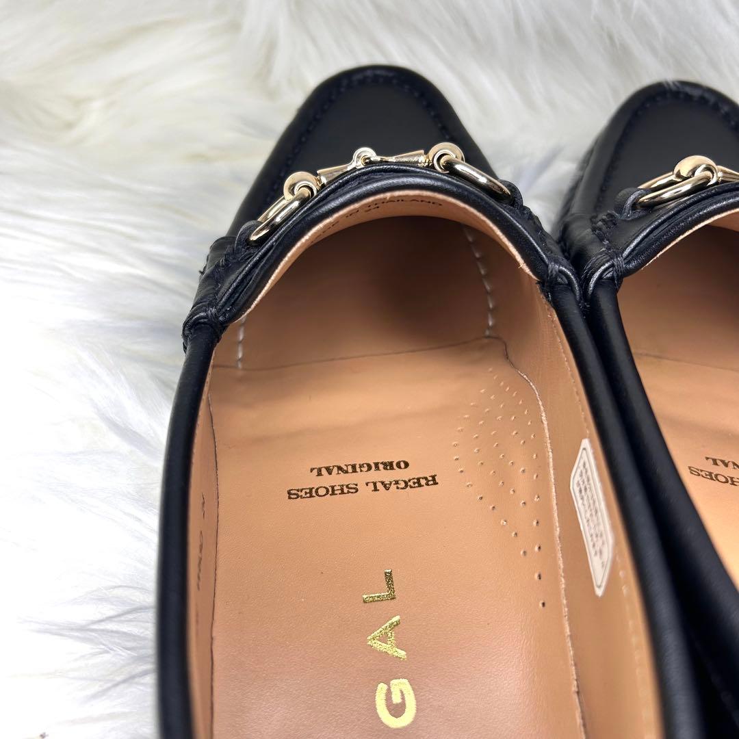 ✨美品✨【リーガル】ビットローファー 本革 黒 W83D 金具 24