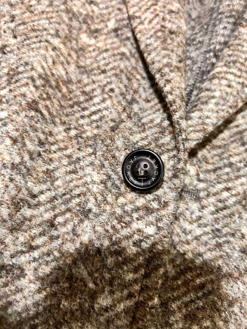 未使用　トネッロ　Ｔジャケット　ネップツイード　ヘリンボーン　ブラウン