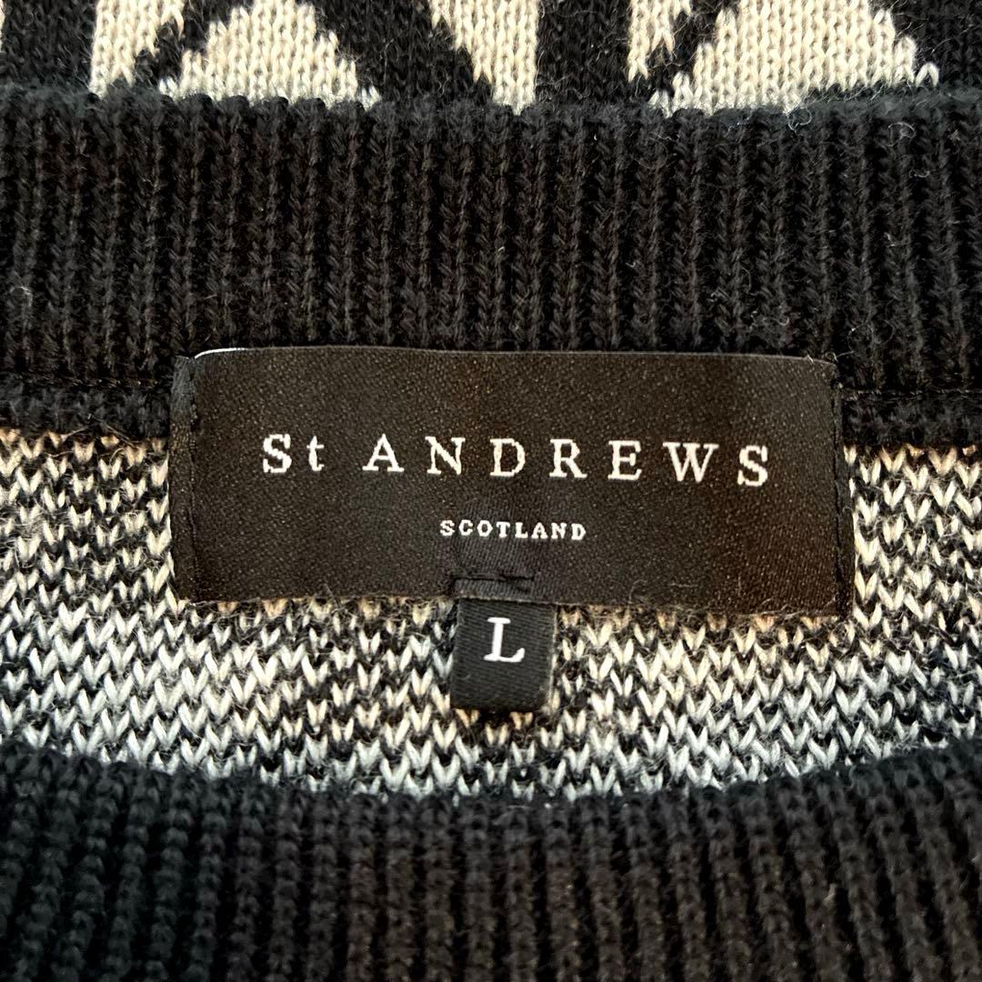 美品☆セントアンドリュース St ANDREWS 総柄ニットセーター『L』☆