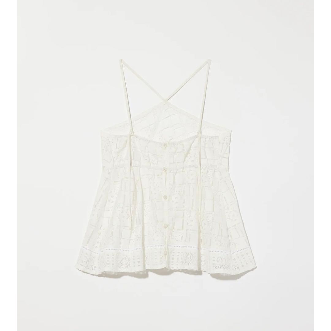 トップス Eaphi / SWITCHING LACE PEPLUM TOPS