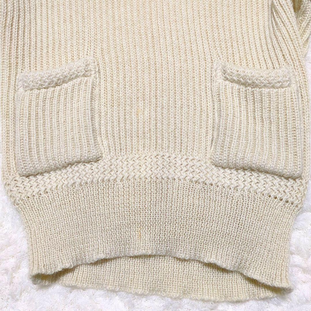 BUTCHER PRODUCTS♦ショールカラー ニット セーター 生成り 40