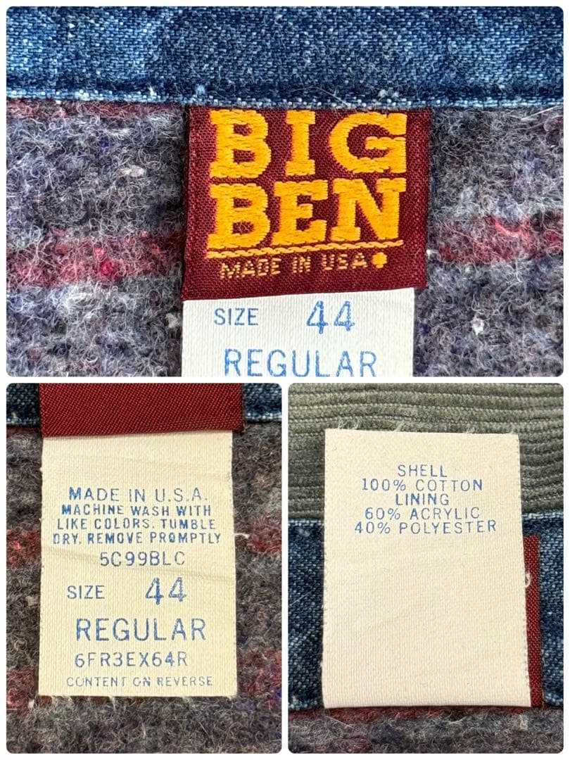 BIGBEN　ビッグベン　USA製　デニムカバーオール　ヴィンテージ　44