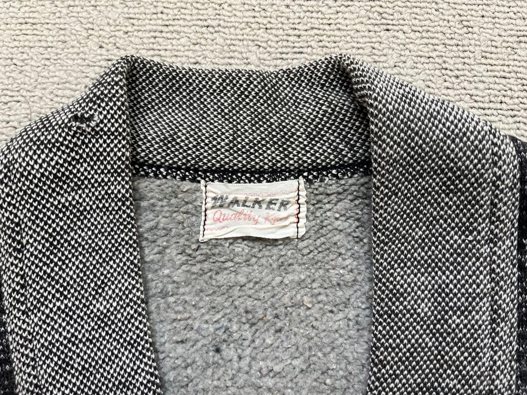 50’s WALKER ごま塩スウェットカーディガン Vintage