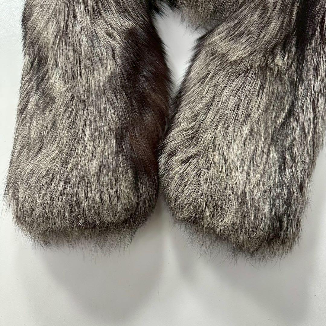 ボリューム◎シルバーフォックス ファーコート 毛並み良好 13号　大きいサイズ